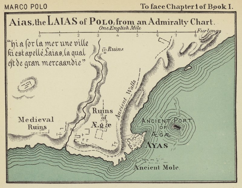 Aias, as Laias de Polo, a partir de uma carta do Almirantado (litografia a cores) de English School