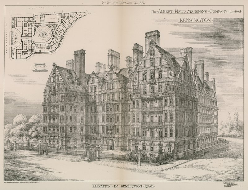 Albert Hall Mansions, Kensington, Londres de English School