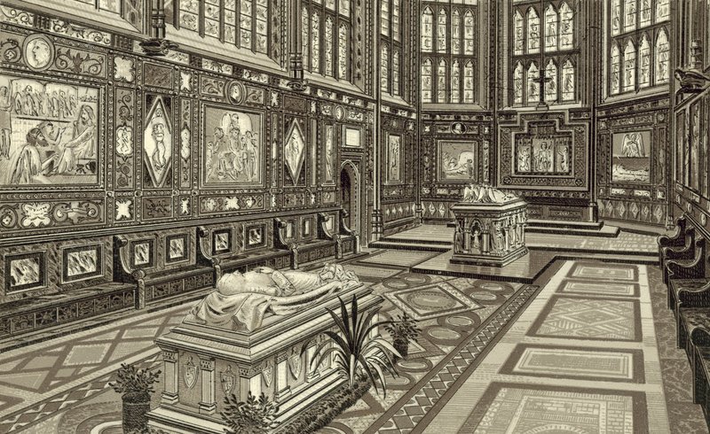 Capela do Memorial Albert, Windsor (litografia) de English School