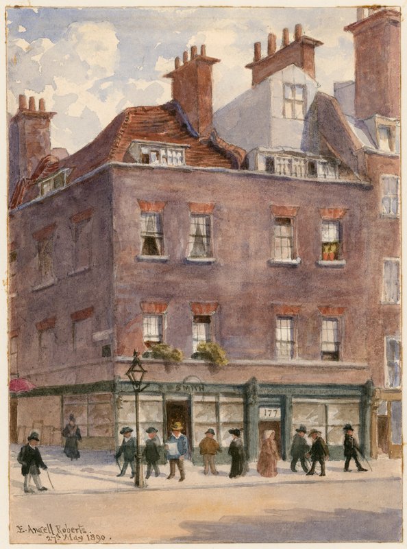 Aldersgate Street, Londres, 27 de maio de 1890 (wc no papel) de English School