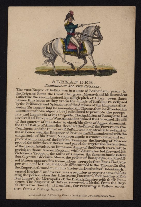 Alexandre I, Czar da Rússia de English School