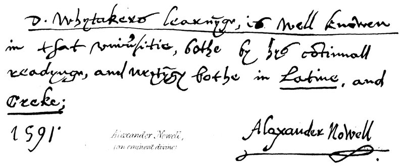 Alexander Nowell, (um eminente divino) de English School