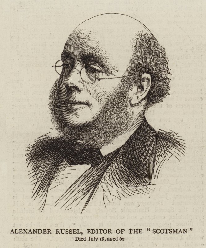 Alexander Russel, Editor de The "Scotsman" (gravura) de English School