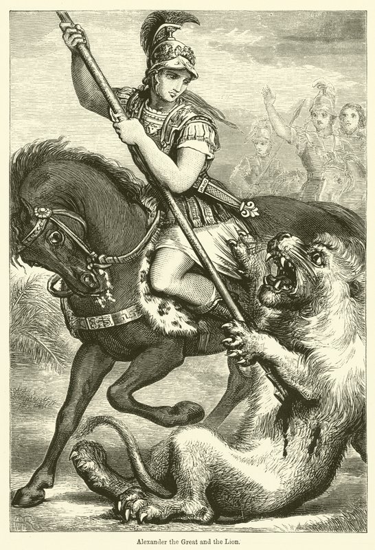 Alexandre o Grande e o Leão (gravura) de English School