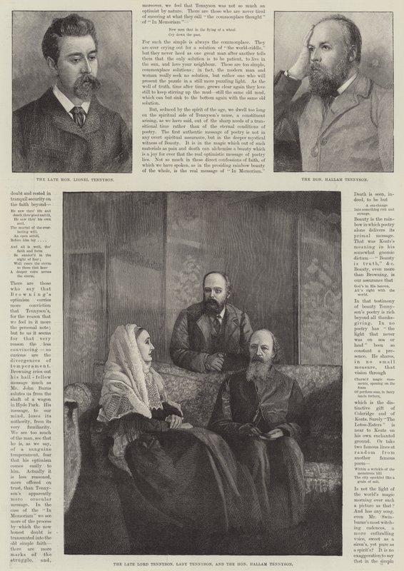 Alfred, Barão Tennyson, Poeta Laureado (gravura) de English School