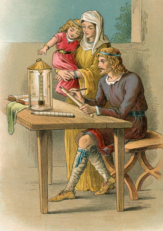 Alfred fazendo seu relógio de English School