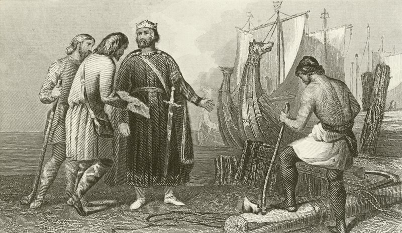 Alfred the Great construindo a primeira frota inglesa de English School