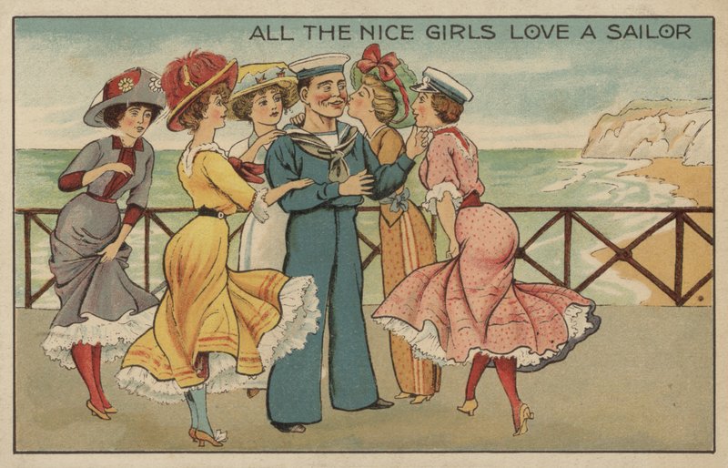 Todas as simpáticas meninas adoram marinheiros (cor litho) de English School