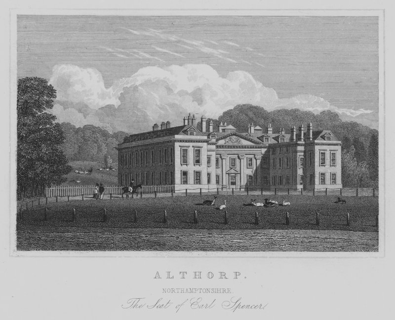 Althorp, Northamptonshire, The Seat of Earl Spencer (gravura) de English School