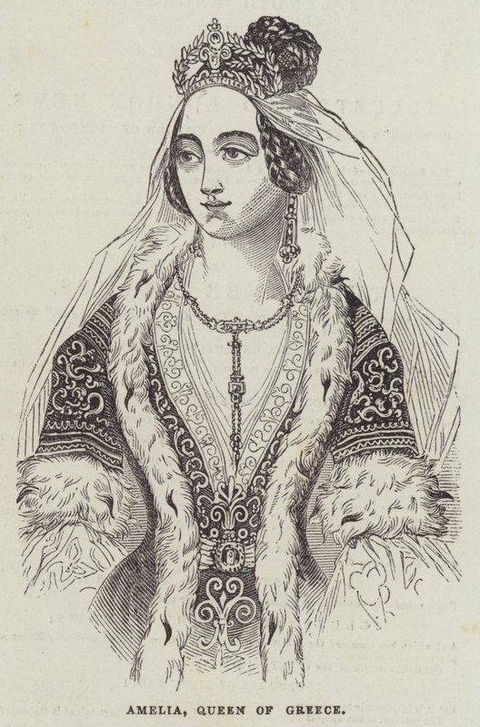 Amelia, Rainha da Grécia (gravura) de English School