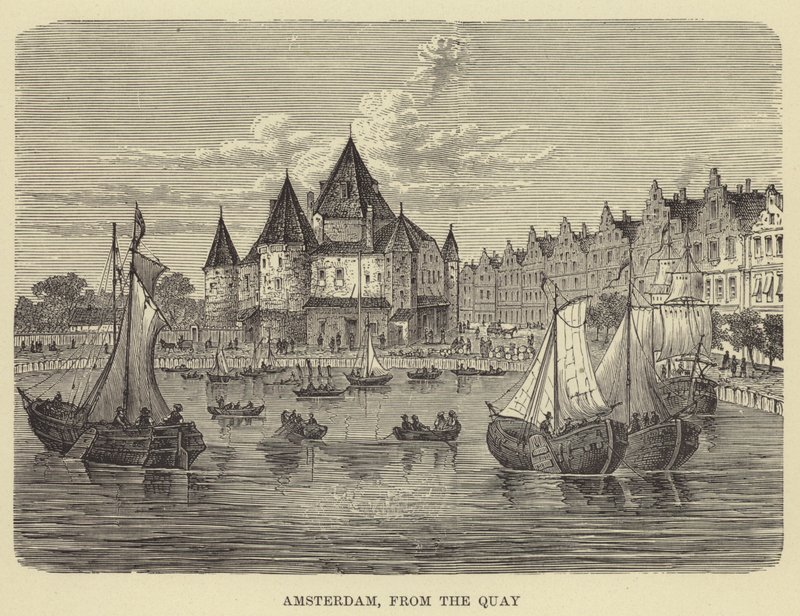 Amsterdam, do Cais (gravura) de English School