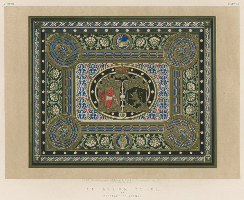 Uma capa de álbum por Girardet de Viena de English School