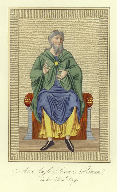 Um nobre anglo-saxão em seu vestido de estado de English School