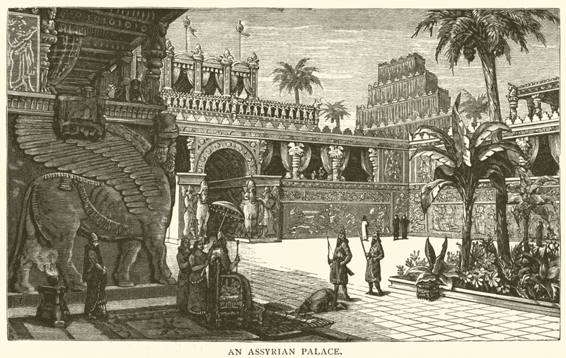 Um Palácio Assírio (gravura) de English School