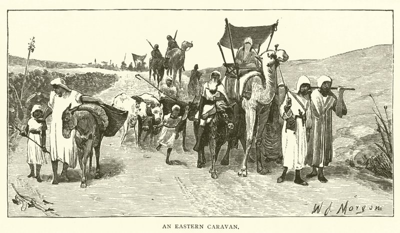Uma Caravana Oriental (gravura) de English School