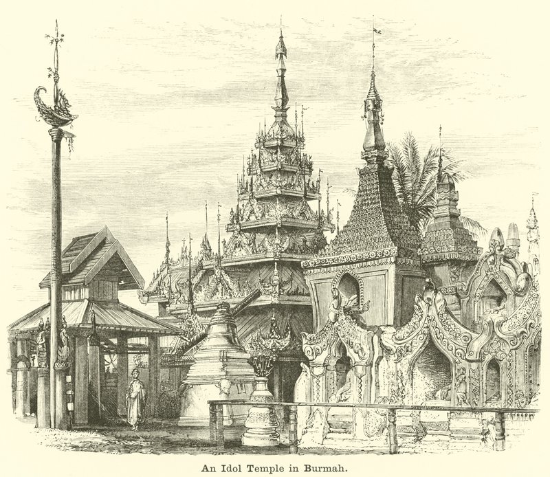 Um Templo Idol em Burmah de English School
