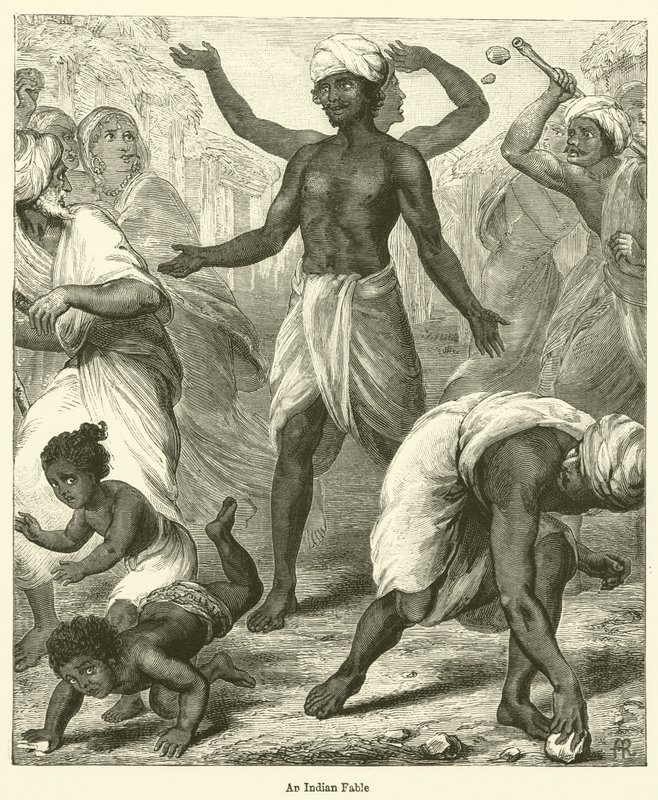 Uma Fábula Indiana (gravura) de English School