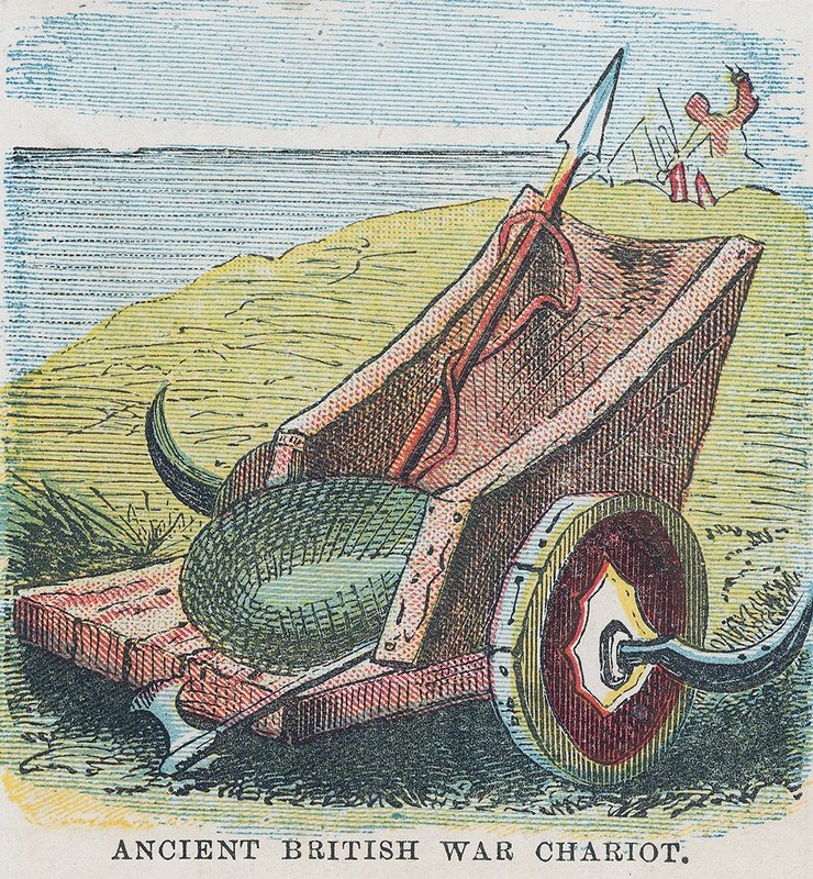 Carruagem de guerra britânica antiga de English School