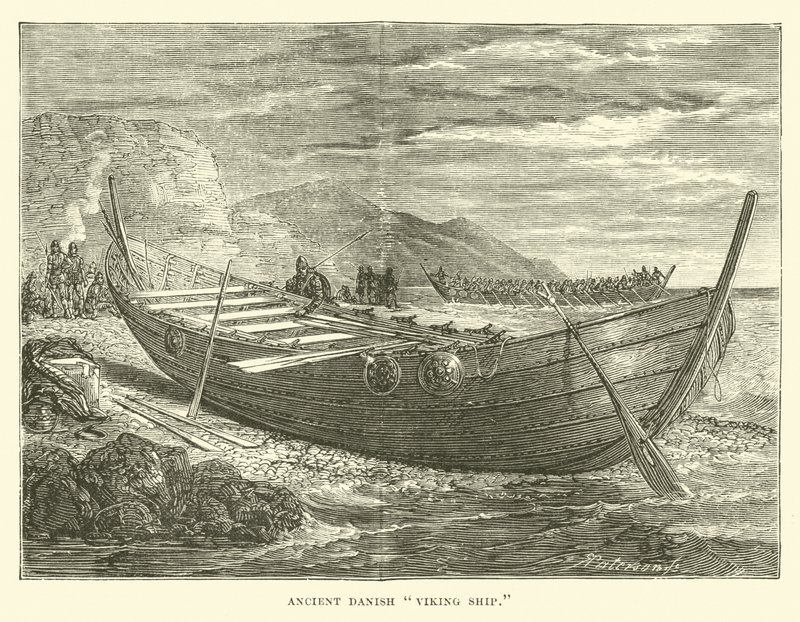 Navio Viking Dinamarquês Antigo de English School