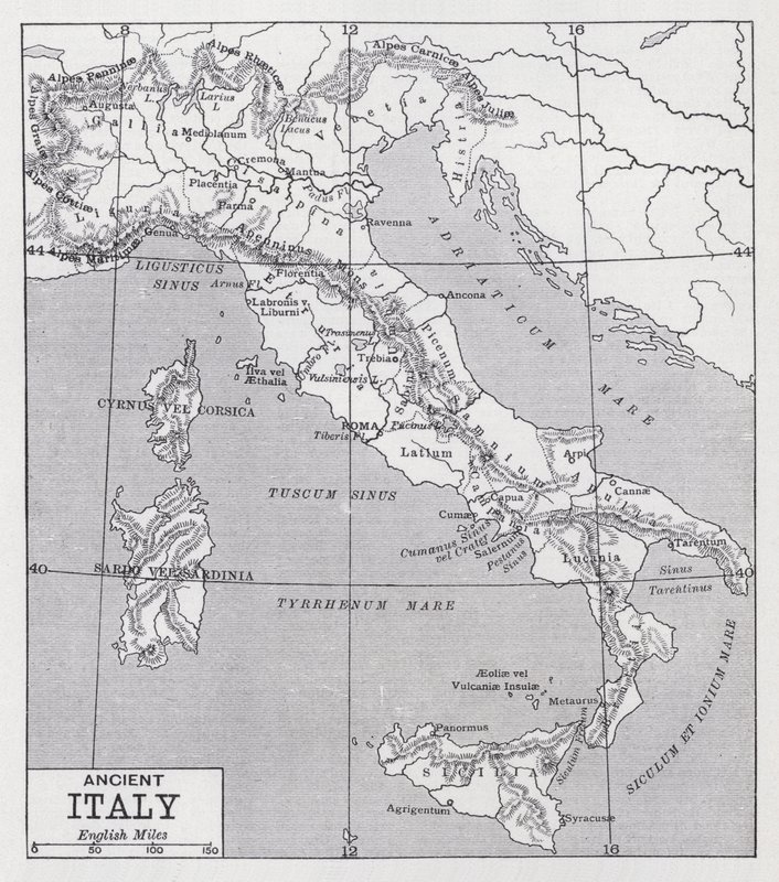 Itália Antiga (Litho) de English School