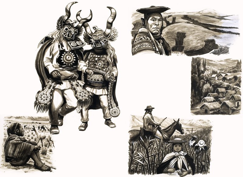 Povos antigos do mundo: homens trágicos das montanhas de English School