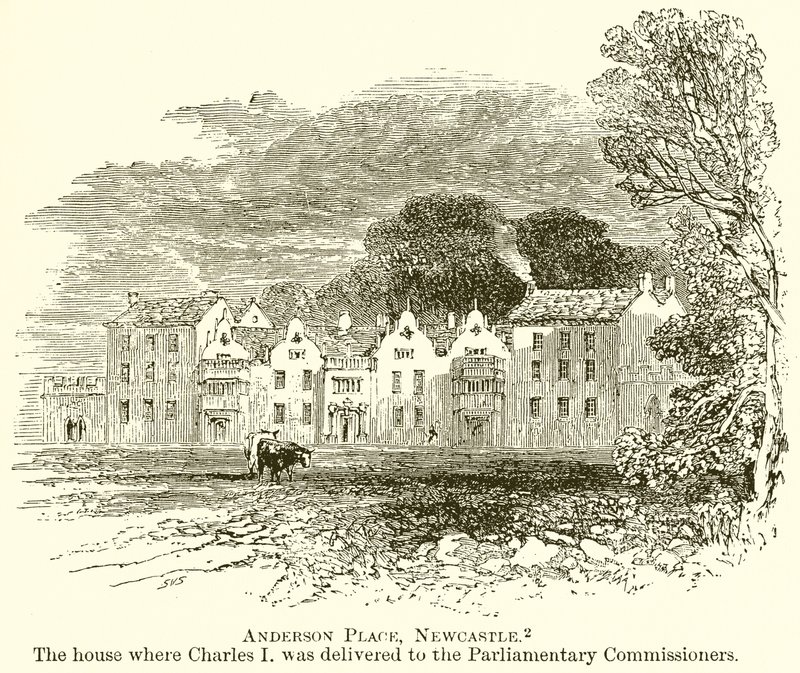 Anderson Place, Newcastle. A casa onde Charles I foi entregue aos comissários parlamentares de English School