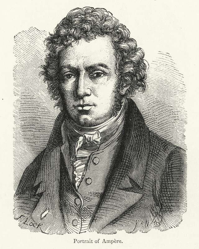 Andre-Marie Ampere, físico francês e pioneiro no campo do eletromagnetismo de English School