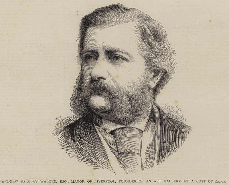 Andrew Barclay Walker, Esquire, Prefeito de Liverpool, Fundador de uma Galeria de Arte a um Custo de £20000 (gravura) de English School