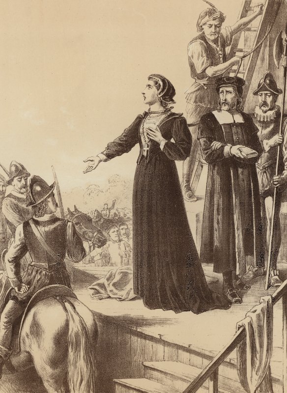 Ann Line, "Ela declarou aos standers com uma voz alta" (litho) de English School