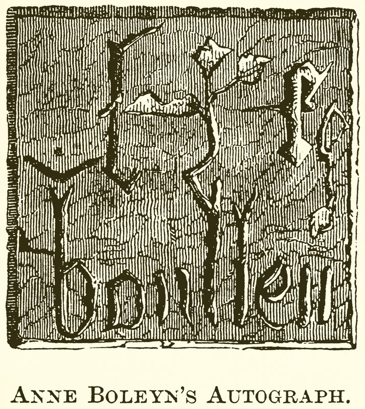 Anne Boleyns autógrafo de English School