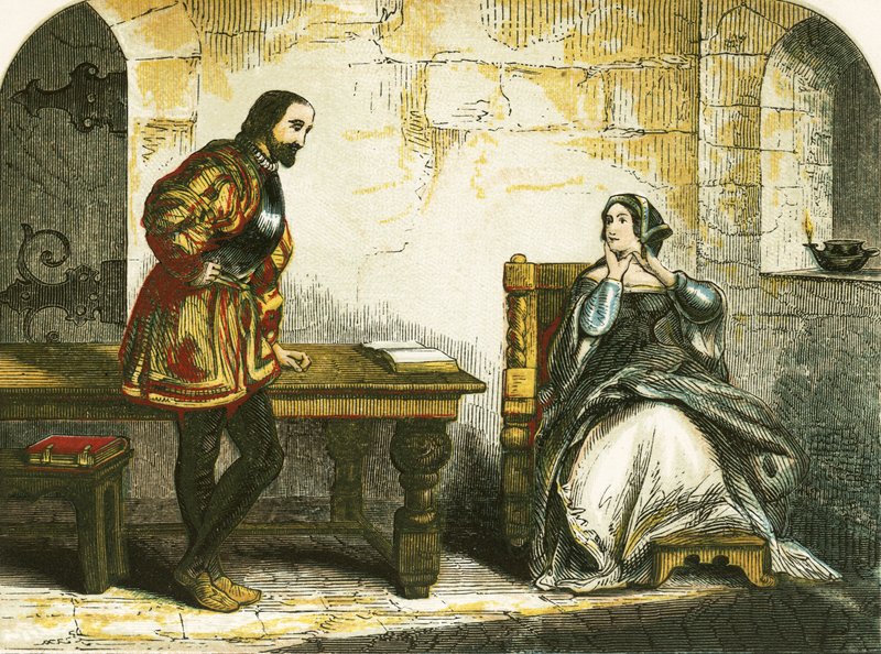 Entrevista de Anne Boleyn com o tenente da torre de English School