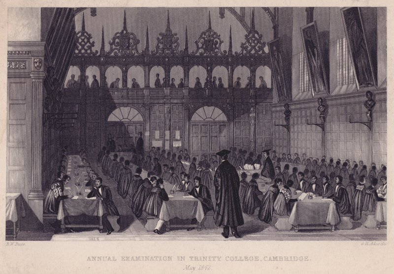 Exame anual no Trinity College, Cambridge, maio de 1842 de English School