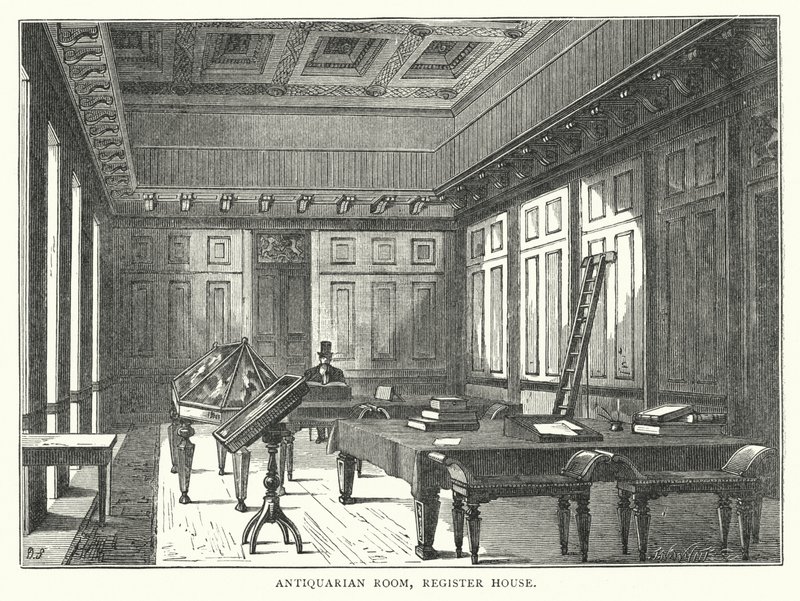 Sala Antiquário, Casa de Registro (gravura) de English School
