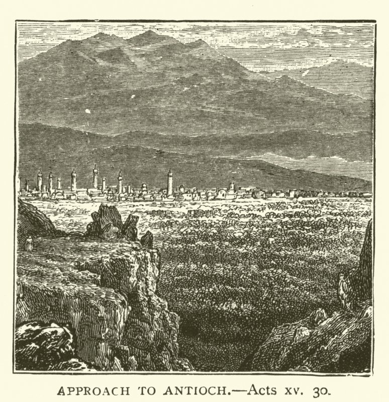 Abordagem de Antioquia, Atos, xv, 30 (gravura) de English School