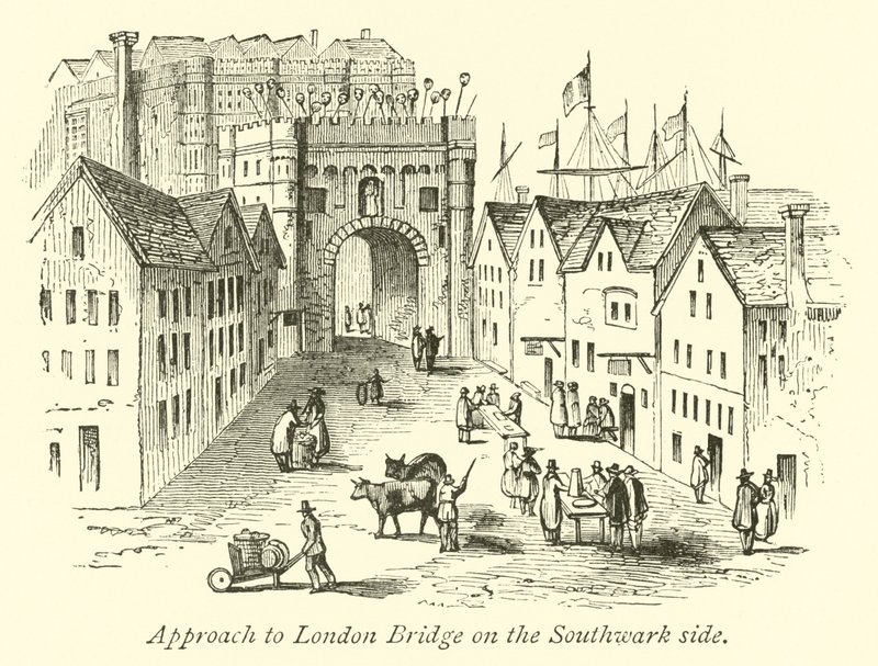 Abordagem para London Bridge no lado de Southwark de English School