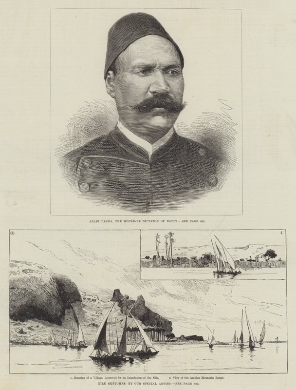 Arabi Pasha e Sketches of Egypt (gravura) de English School