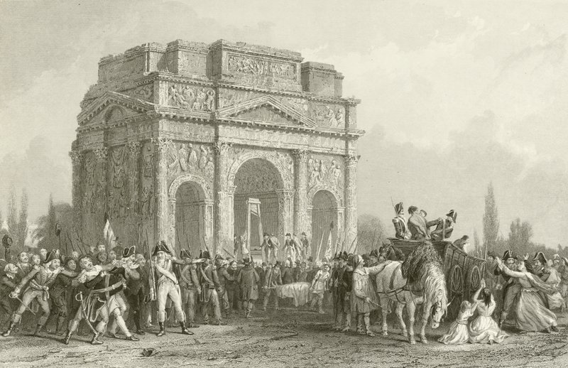 Arco de Marius, em Orange, no Rhone de English School