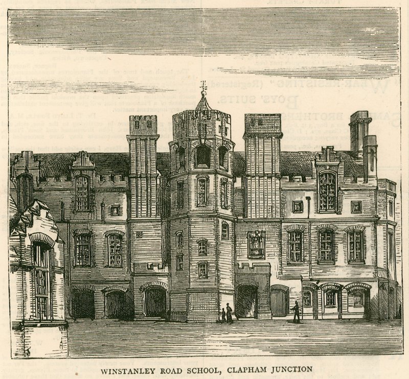 Arquitetura do London School Board: Escola Winstanley Road, Clapham Junction, Londres de English School