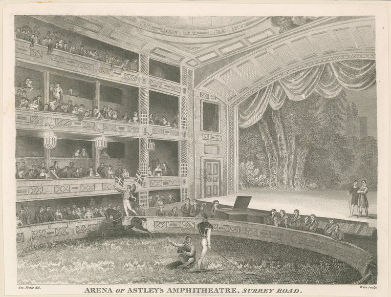Arena, de, Astleys, anfiteatro, surrey, estrada de English School