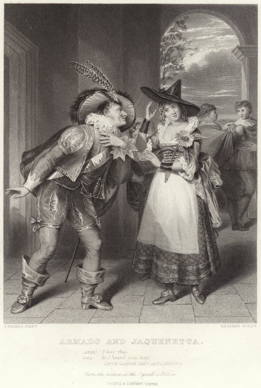 Armado e Jaquenetta, ama o trabalho perdido, ato I, cena II de English School