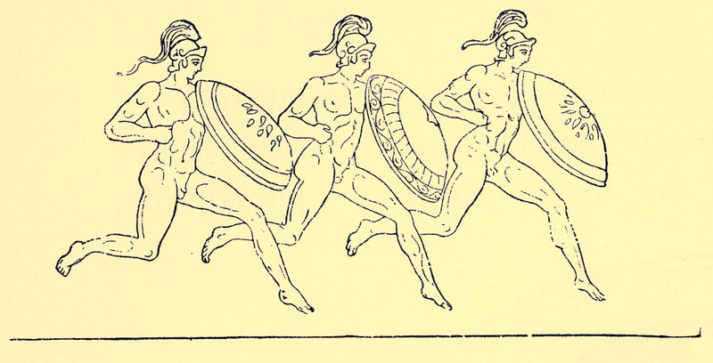 Corrida armada, ilustração da história da Grécia por Victor Duruy, 1890 (imagem digital melhorada) de English School