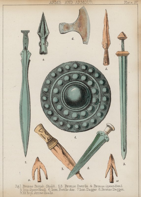 Armas e Armaduras (cor litho) de English School