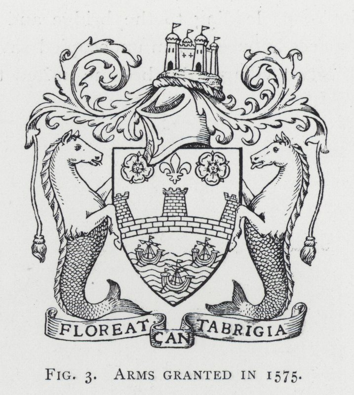 Braços concedidos em 1575 (gravura) de English School