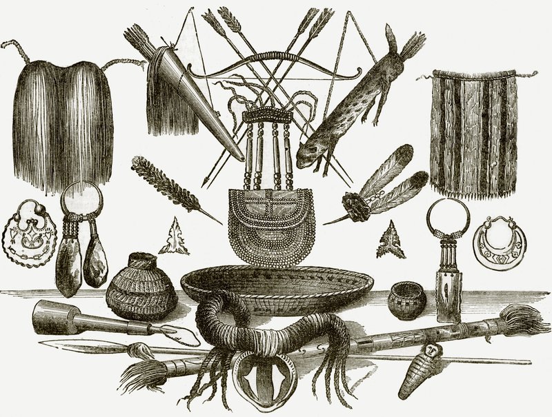 Armas, ornamentos e utensílios dos índios de English School