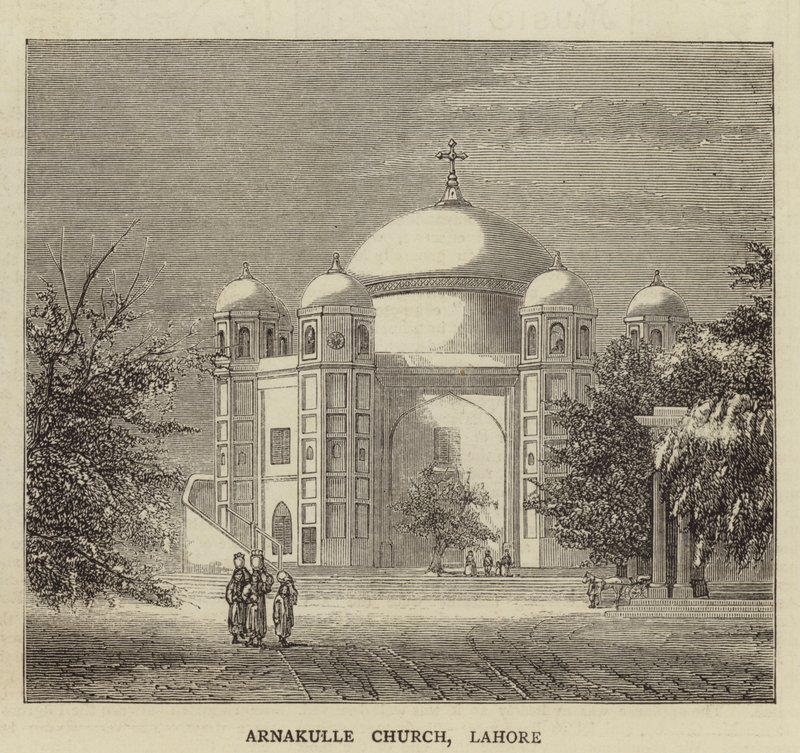 Igreja Arnakulle, Lahore (gravura) de English School
