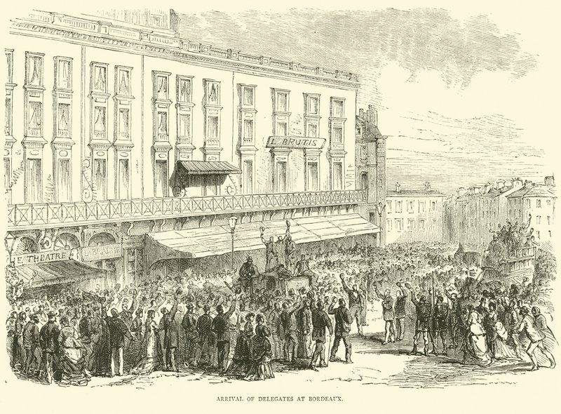 Chegada de delegados em Bordeaux, dezembro de 1870 de English School