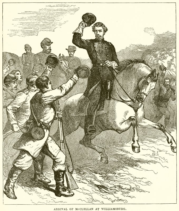 Chegada de McClellan em Williamsburg de English School