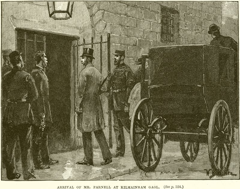 Chegada do Sr. Parnell na Cadeia de Kilmainham de English School