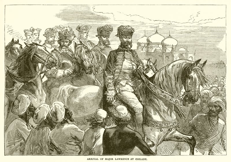 Chegada do major Lawrence em Coilady (1753) de English School