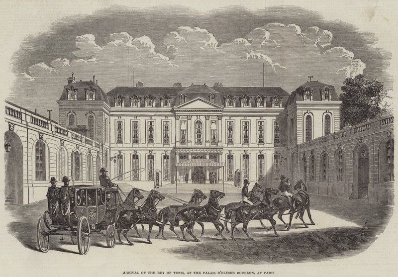 Chegada do Bey of Tunis, no Palais d